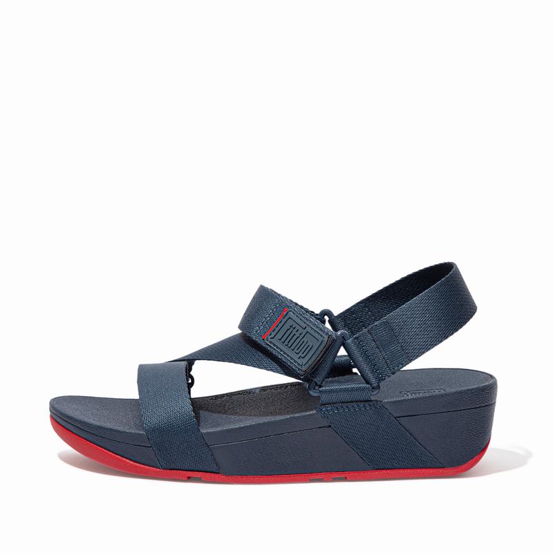 FitFlop Surfa Polyester Webbing Navy - FitFlop Backstrap Sandalen Damen Sale [IKYU-50783]